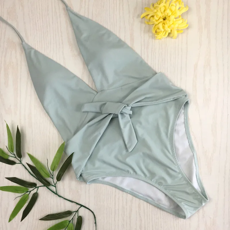 Цельный купальник для женщин сплошной купания летний сексуальный пляжный