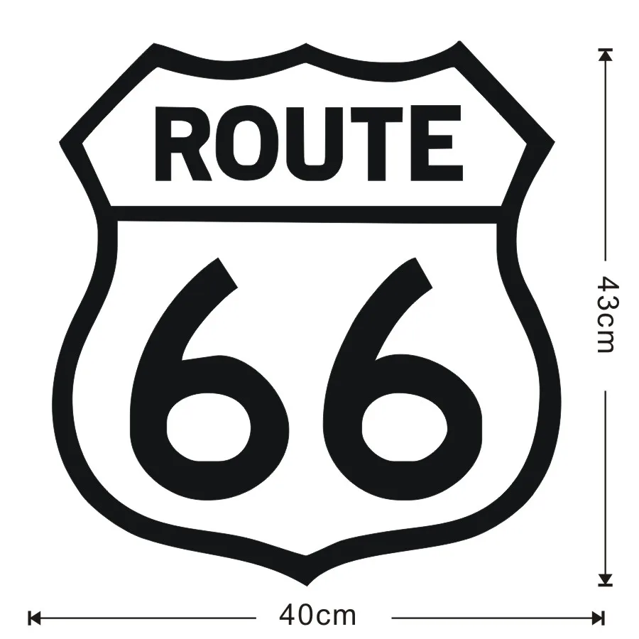 Route 66 DIY виниловые настенные наклейки художественные фрески съемные