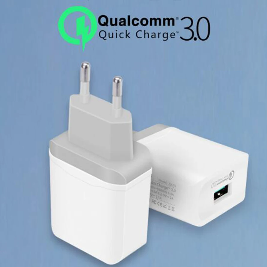 AGWSUSI QC 3 0 дорожное зарядное устройство для ЕС USB настенное Быстрая Зарядка адаптер