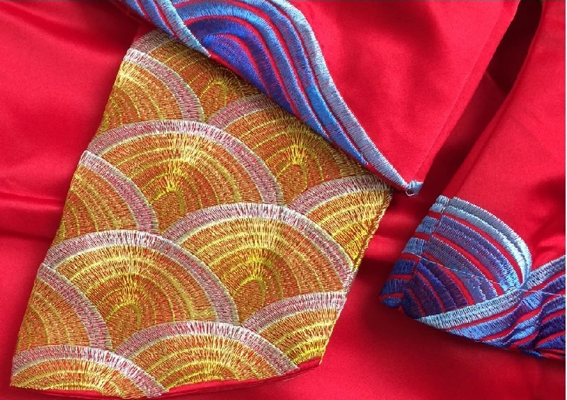 Китайский стиль невесты вышивка cheongsam Свадебная церемония платья костюм