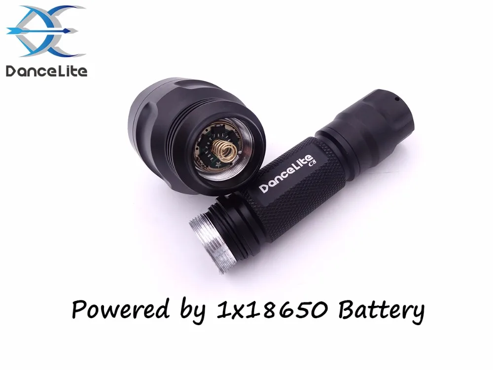 Dancelite C8 XP-L2 XPL2 V5/V6 AMC7135x10 1 режим(вкл/выкл) светодиодный тактический фонарь для охоты стрельба из лука+ 2-режим пульт дистанционного управления