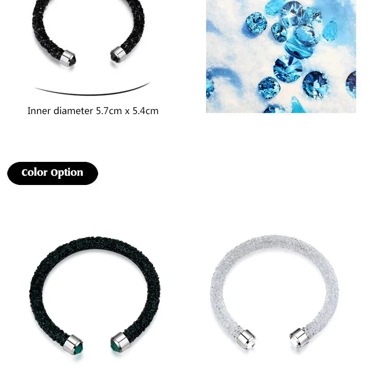 Горячие Кристаллы от Swarovski браслеты дружбы манжеты браслеты для женщин Свадебная вечеринка ювелирные изделия подарок
