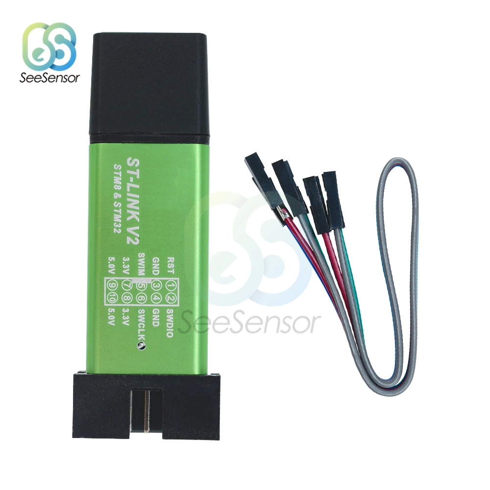 Программатор ST LINK Stlink Link V2 Mini STM8 STM32 для загрузки с чехлом кабель DuPont 1 шт.|Детали и