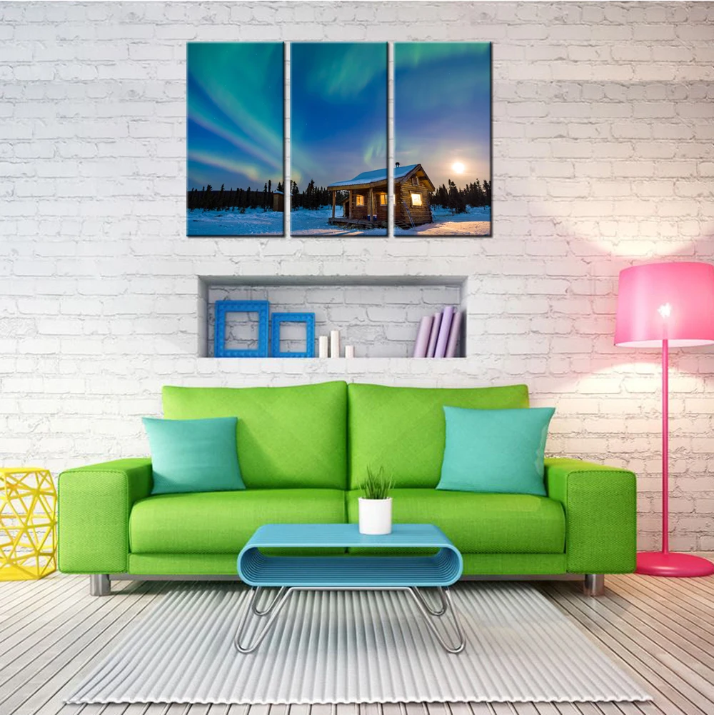 Аляска мечта Аврора декоративная картина для дома Северное сияние холст Декор HD