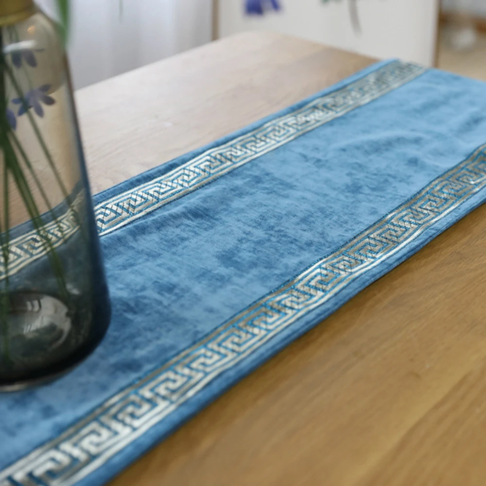 ESSIE HOME роскошная классическая синяя Павлин Синяя мягкая синельная Вельветовая