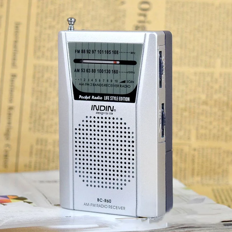 Портативный BC R60 карманный радиоприемник Многофункциональный AM/FM 2 диапазонный