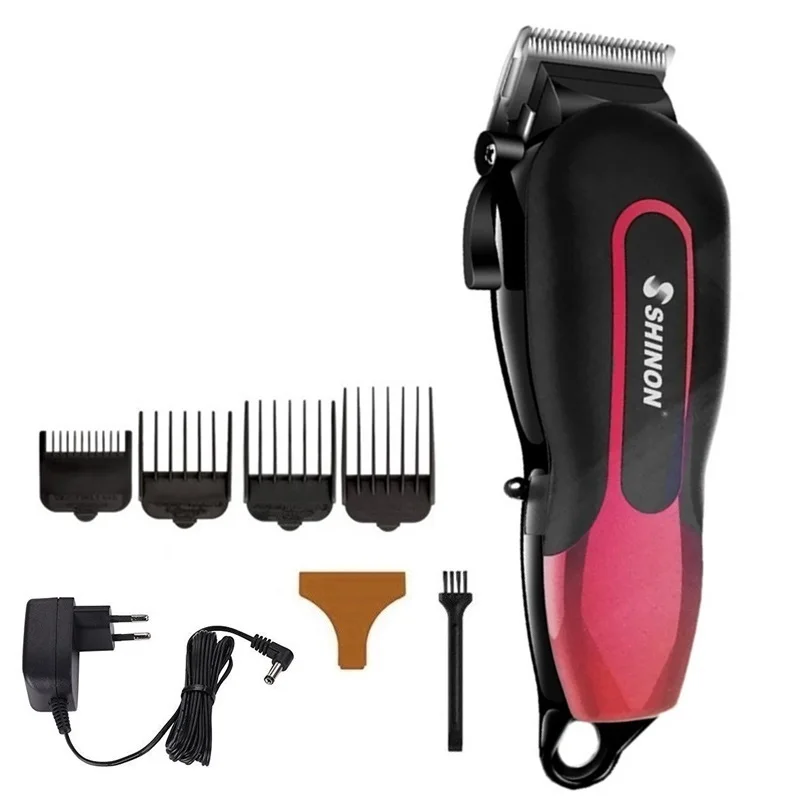 4 combs Профессиональная мощная машинка для стрижки волос перезаряжаемая машинка для стрижки волос электрическая машинка для стрижки волос триммер для мужчин Парикмахерская регулируемая - Цвет: 4 combs