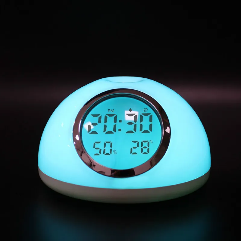 Новейший светодиодный цифровой будильник с сенсорным зондированием Будильник