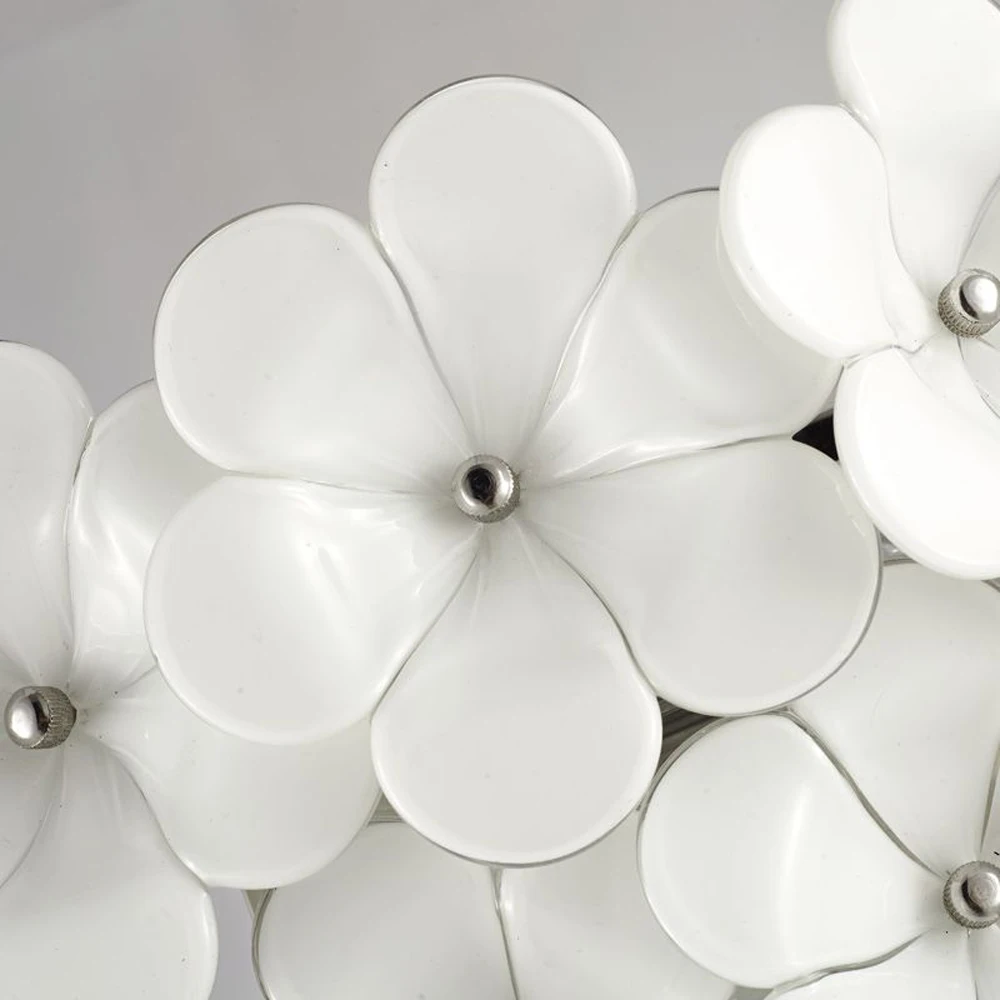 Современный настенный светильник с белыми цветами для спальни европейские