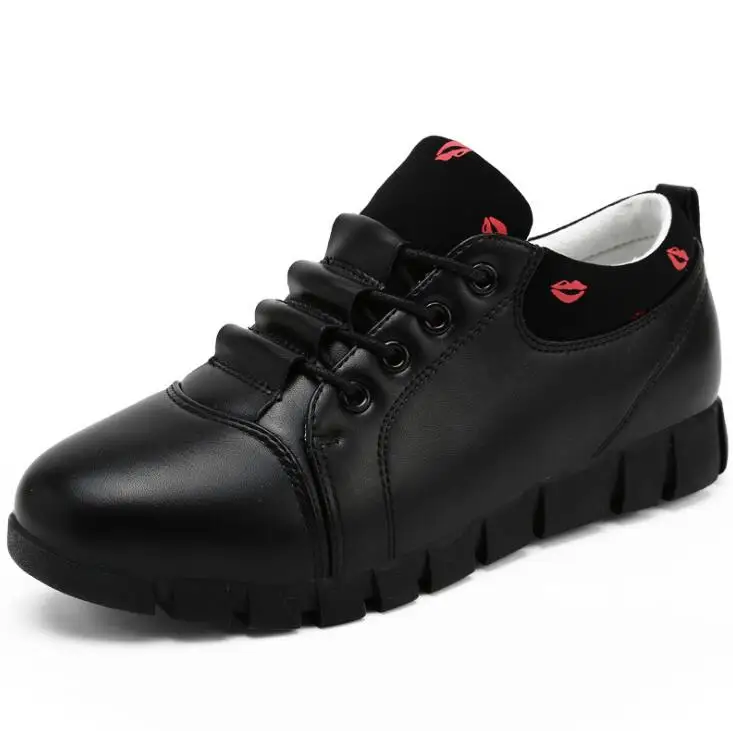 Осень Для женщин Повседневное Закрытая обувь модные круглый носок