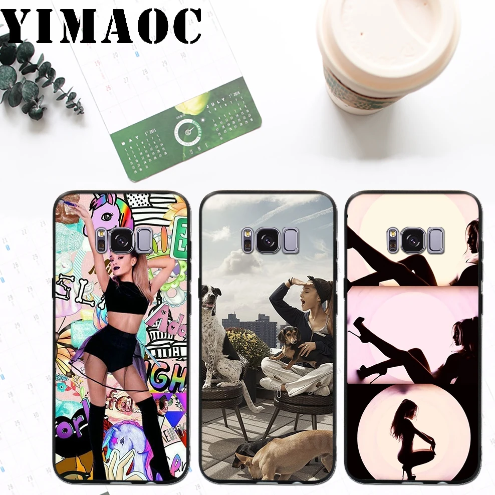 YIMAOC Ariana Grande singer Soft Silicone Case for Samsung Galaxy A3 A5 A6 Plus 2017 2016 S6 S7 Edge S8 S9 &amp Note 8 9 |