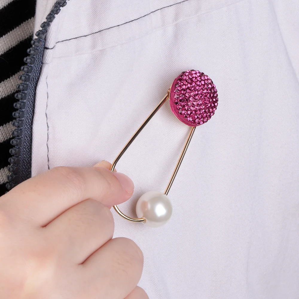 Женская блузка с леопардовым принтом Очаровательная булавка-брошь со стразами и