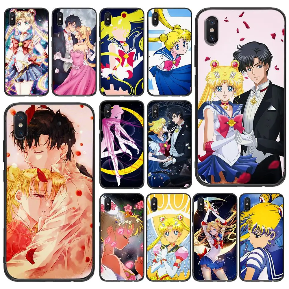 Мягкий ТПУ чехол Sailor Moon art для Xiaomi Redmi Mi6 8 9 A1 A2 F1 Plus 5/5 M8 Lite силиконовый задней панели
