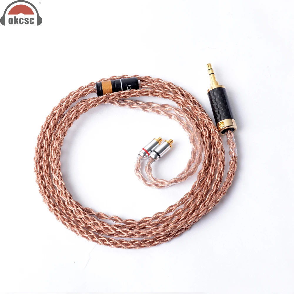 Обновленный кабель для наушников OKCSC MMCX jack сменный шнур DIY SHURE SE215 SE315 SE425 SE535 SE846 UE900S