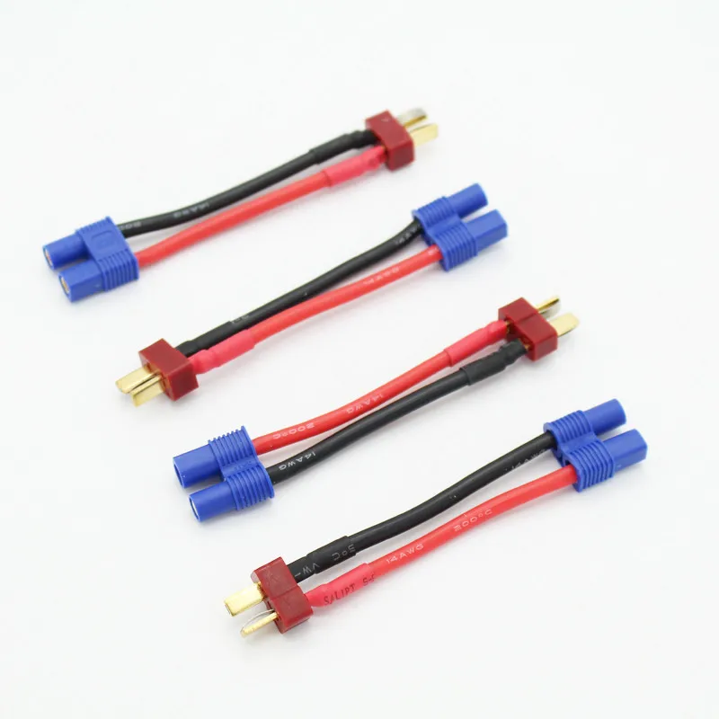50 шт./лот EC3 разъем для Т образной вилки с 14AWG 60 мм зарядный кабель RC батареи
