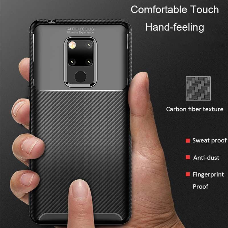 Углеродное волокно чехол для huawei mate 20 X Мягкий силиконовый TPU X/mate Lite/mate Pro Hoesje |