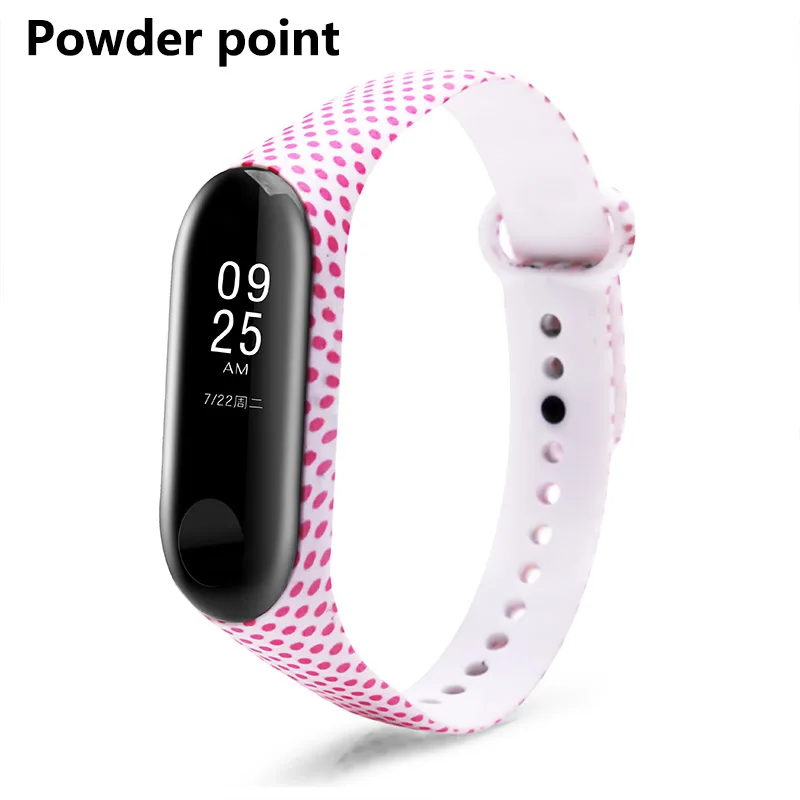 BOORUI, цветной браслет Mi Band, 3 ремешка, сменный Браслет Для Xiaomi miband 3, силиконовый браслет, correa mi3, ремень с разнообразными цветами - Цвет: Power Point