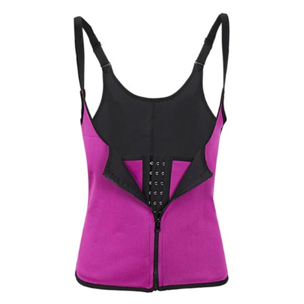 Red Shaper Waist Trainer Vest Corset Women Cincher Zipper Hook Body Shaper Cincher Tummy Control Slimming Underwear Push Up Shirt - Цвет: Red
