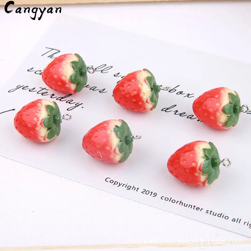 2 шт. трехмерное моделирование клубника diy игрушка аксессуары красная сумка