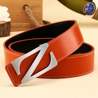 new 2017 fashion men brand leather belts casual smooth buckle womens belts mens straps for male unisex female free shipping