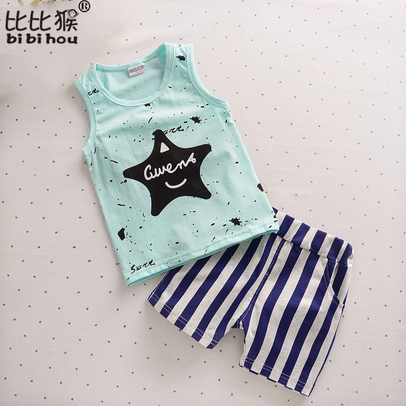 Baby Girls Boys Mouse Cartoon Minnie animal Clothes Set Suit Children Clothing Sleeveless Tshirt Short Pants Tracksuits |