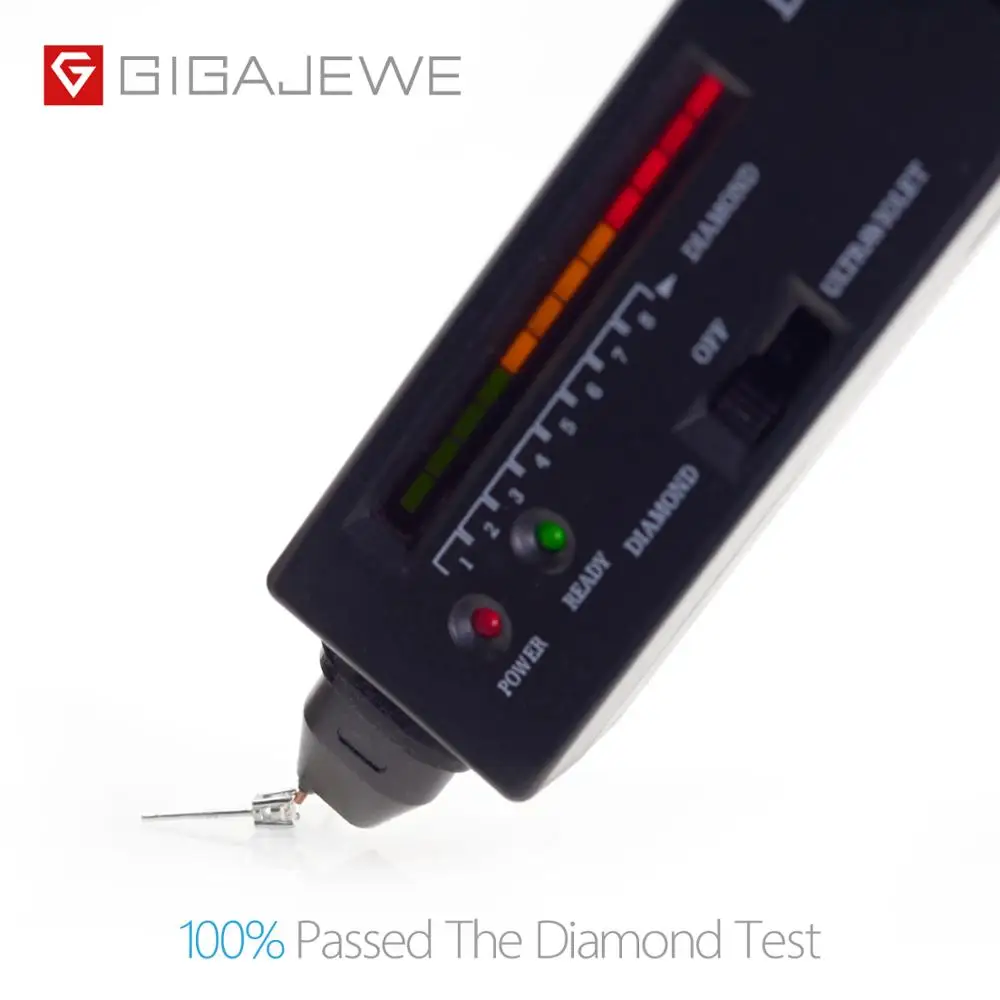 GIGAJEWE EF круглые сережки всего 0.2ct бриллианты прошедшие испытание Moissanite 18K