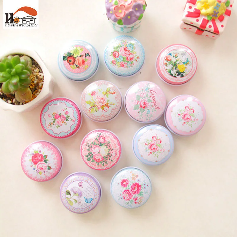 1 шт. Европейский тип круговой мини-железный ящик подарочные коробки для конфет