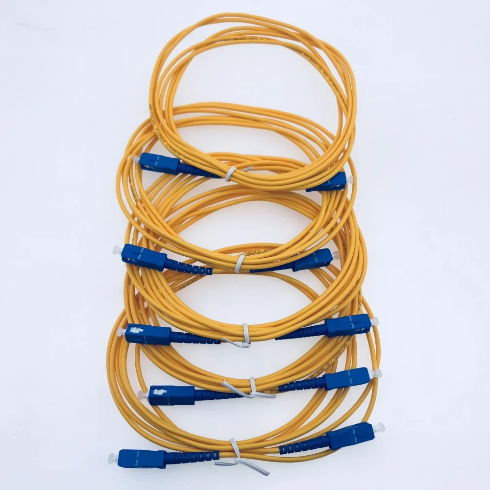 5 шт. FTTH SM SX 3 м UPC 2,0 мм или 3,0 мм FTTH волоконный Кабель Стандартный волоконный соединительный кабель SC-SC волоконно-оптический патч-корд