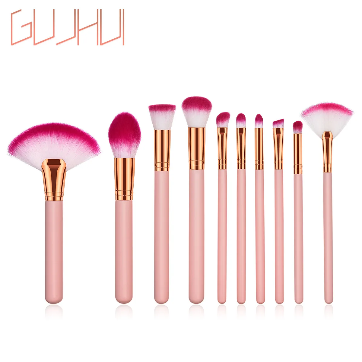 10Pcs Professional Makeup Brushes Set Eye Shadow Foundation Powder Eyeliner Eyelash Lip Make Up Brush Cosmetic Beauty Tool Kit | Красота и