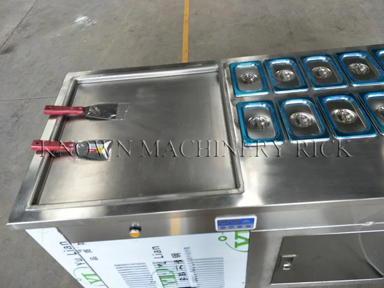 

Double Eleven Festival Double Square Pans Fried Ice Cream Make Machine With Temperature Control On promotion(free ship)