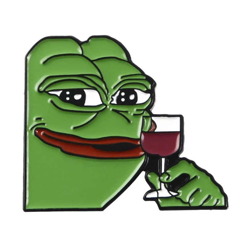 Популярная брошь в виде лягушки Pepe Pin Feel Bad Man булавка грубой с отворотом Значки