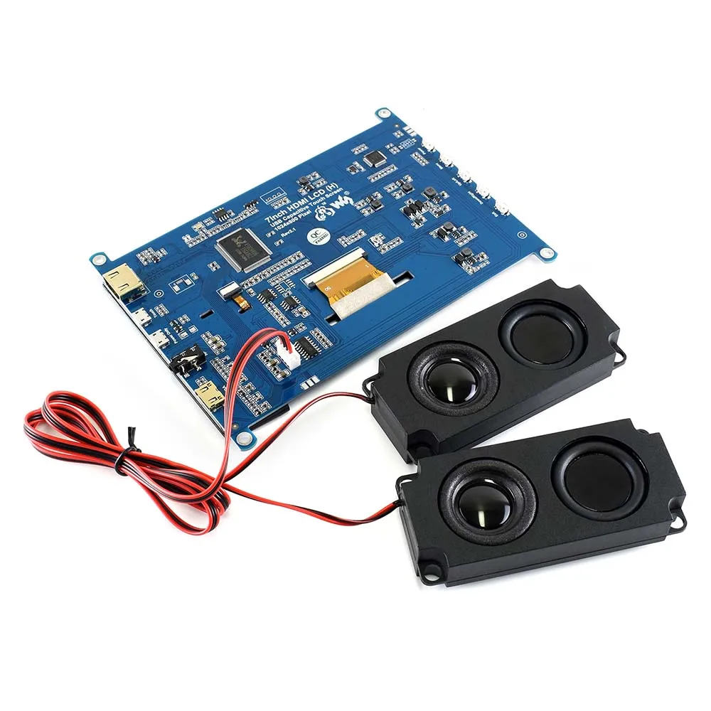 Waveshare 7 дюймовый HDMI ЖК-дисплей(H) планшетный монитор 1024x600 ips емкостный Сенсорный экран поддерживает Raspberry Pi BB Черный Banana Pi и т. д