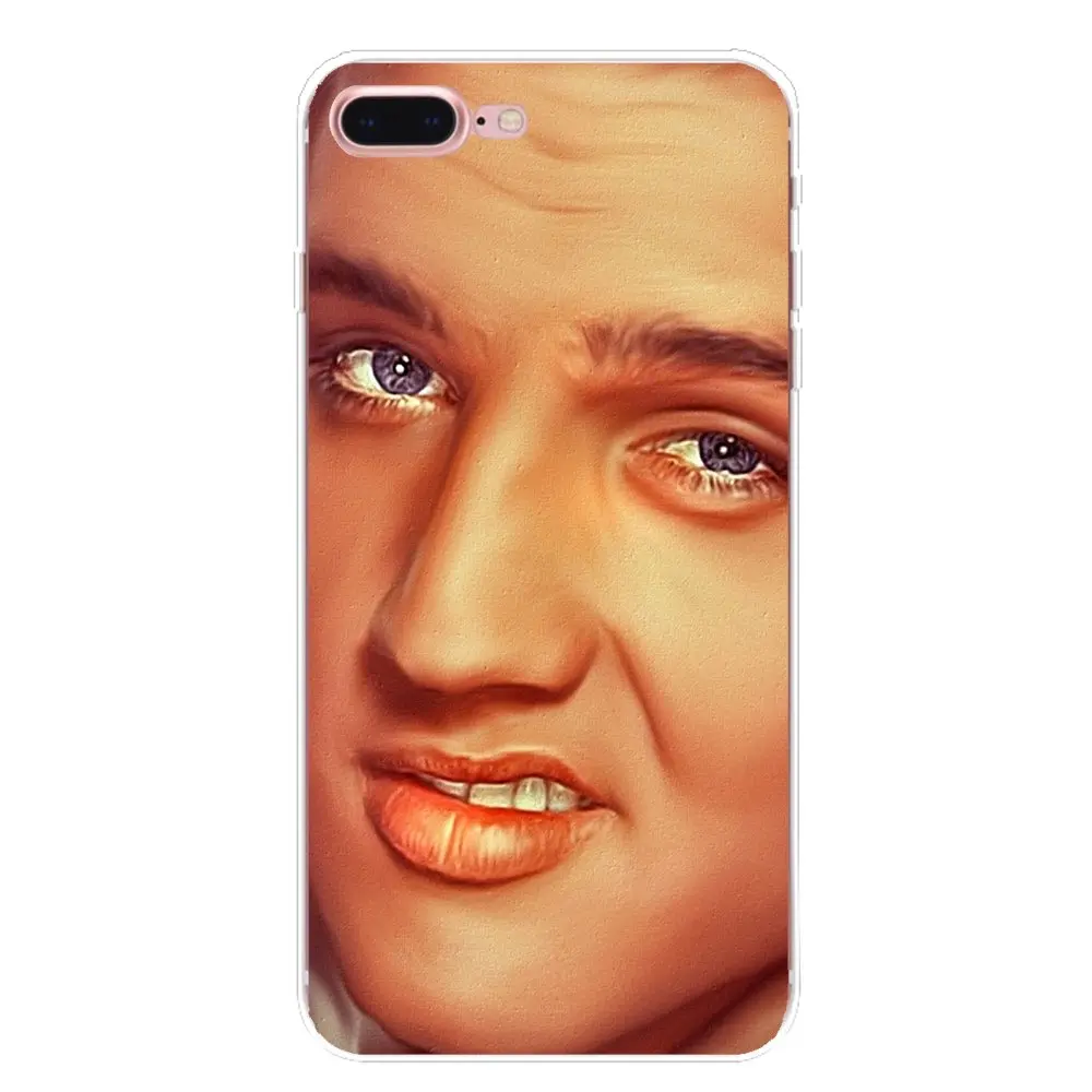 Silicone Phone Shell Cover For iPhone XS Max XR X 4 4S 5 5S 5C SE 6 6S 7 8 Plus Samsung Galaxy J1 J3 J5 J7 A3 A5 Elvis Presley |