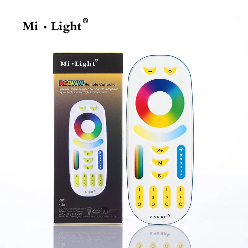 Milight FUT092 RGB + CCT пульт дистанционного управления 2 в 1 полный сенсорный 4-зоны группа