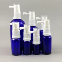 refillable glass oral sprayer bottle 1oz blue glass nasal sprayer container packaging 100ml 50ml 30ml 20ml 15ml 10ml 5ml12pcs