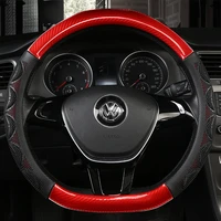 d shape o shape car steering wheel cover non slip pu leather for polo golf 7 scirocco suzuki swift nissan rogue high quality