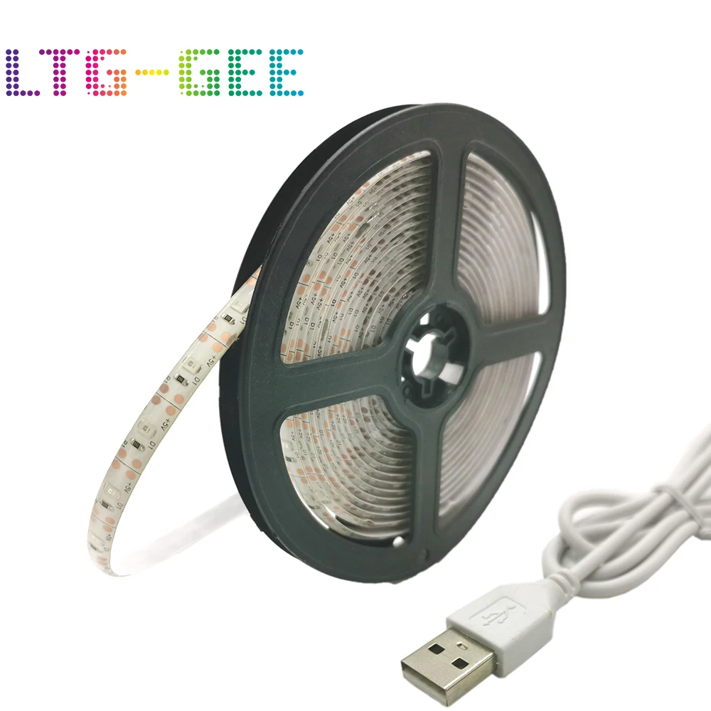 Светодиодная лента 5 В USB 2835 желсветильник и розовая гибкая 0 м 1 2 3 4 м|Светодиодные