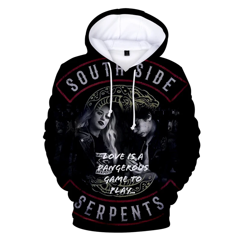 2018 ривердейл 3D толстовки с капюшоном для мужчин &quotSouth Side Serpents&quot хит хип хоп на