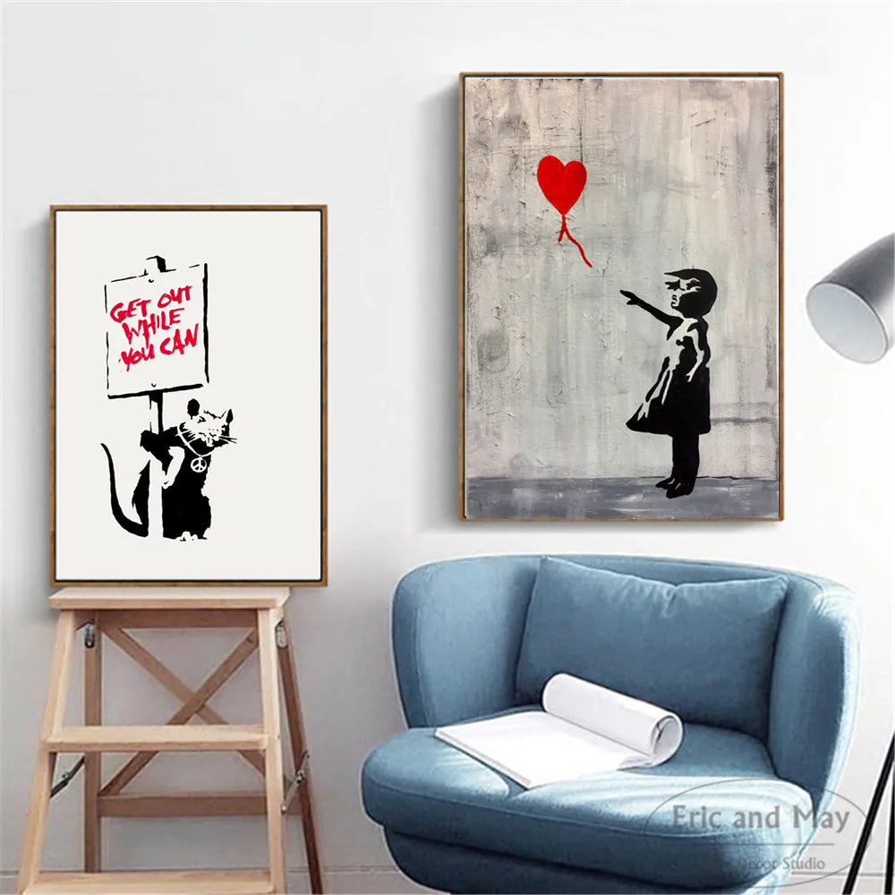 Banksy Life забавные художественные плакаты и принты настенная Картина на холсте для