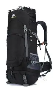 black 80L Открытый ранец рюкзак походный альпинистский водонепроницаемый мешок суперлегкая Спортивная дорожная посылка Сумки На Плечо 18 - Цвет: black