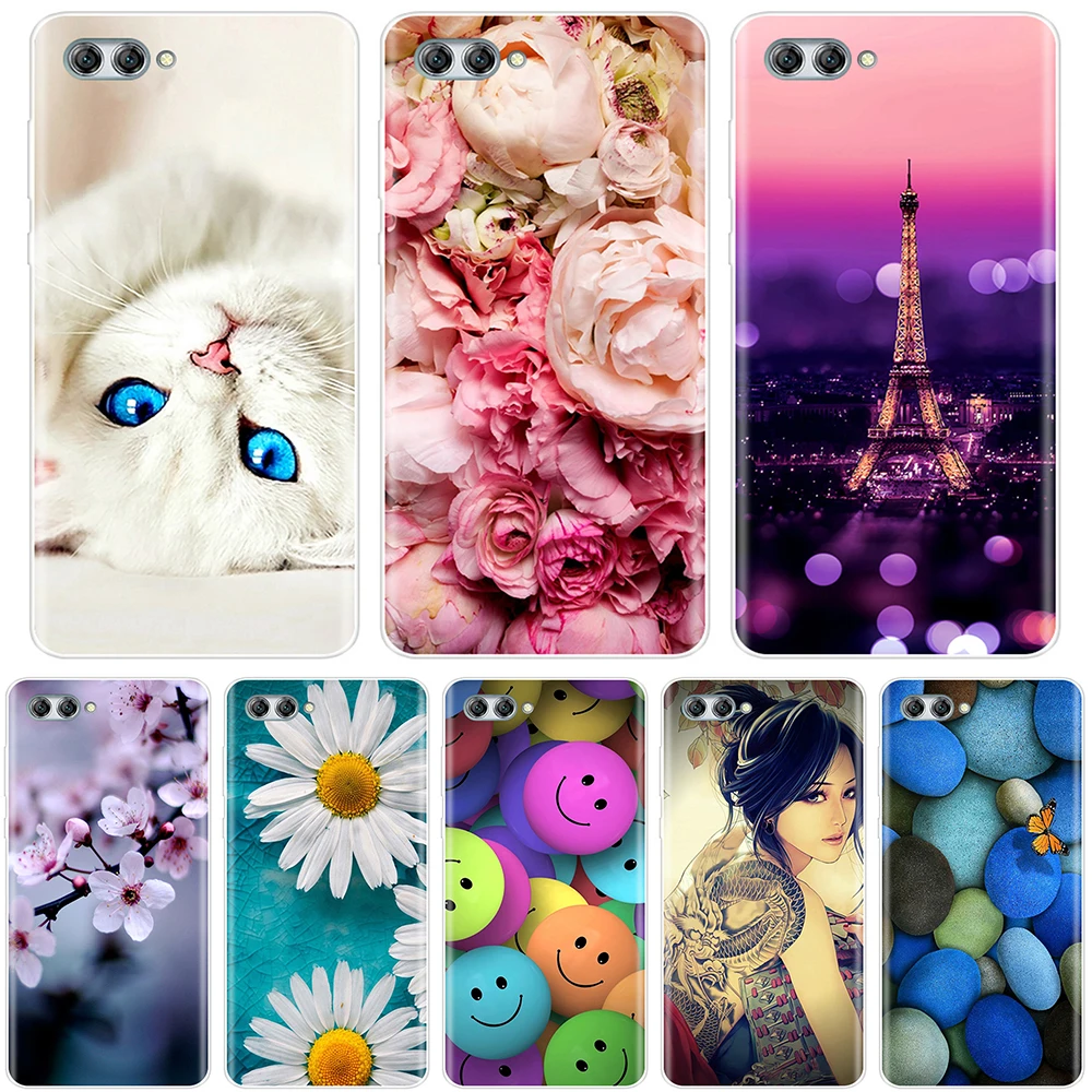 

Phone Case For Huawei Mate 7 8 9 20 30 Lite Pro Soft Silicone TPU Cute Cat Painted Back Cover For Huawei Mate 10 Lite Case