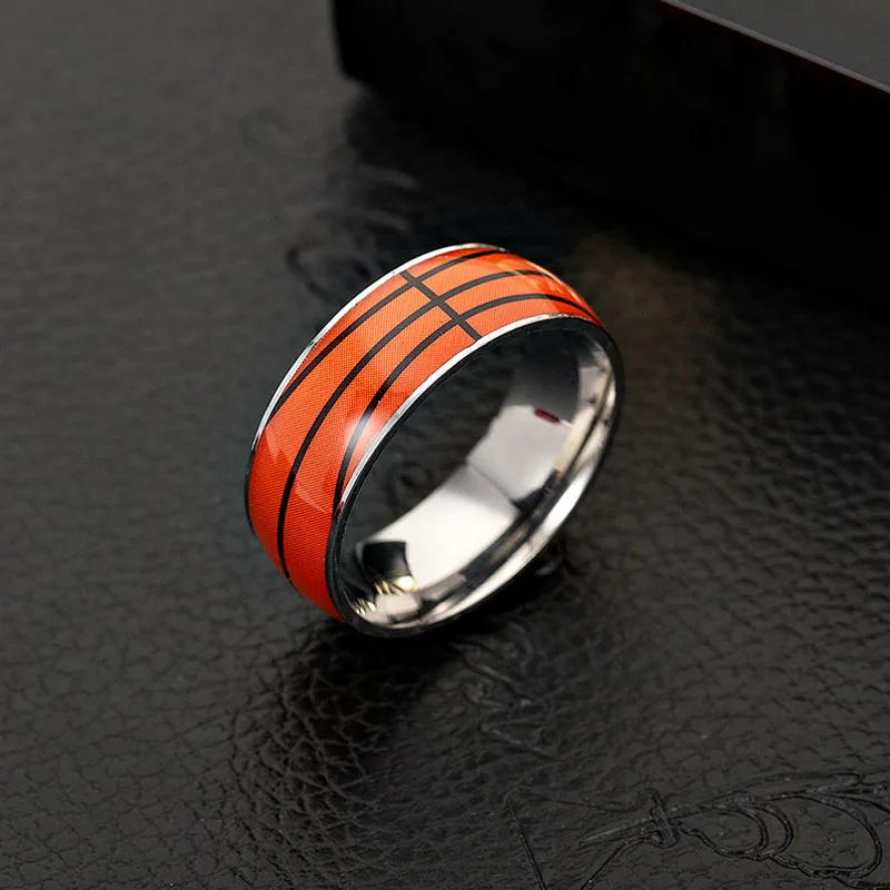 Новые 8 мм из нержавеющей стали Поворотные спортивные кольца мужские черные