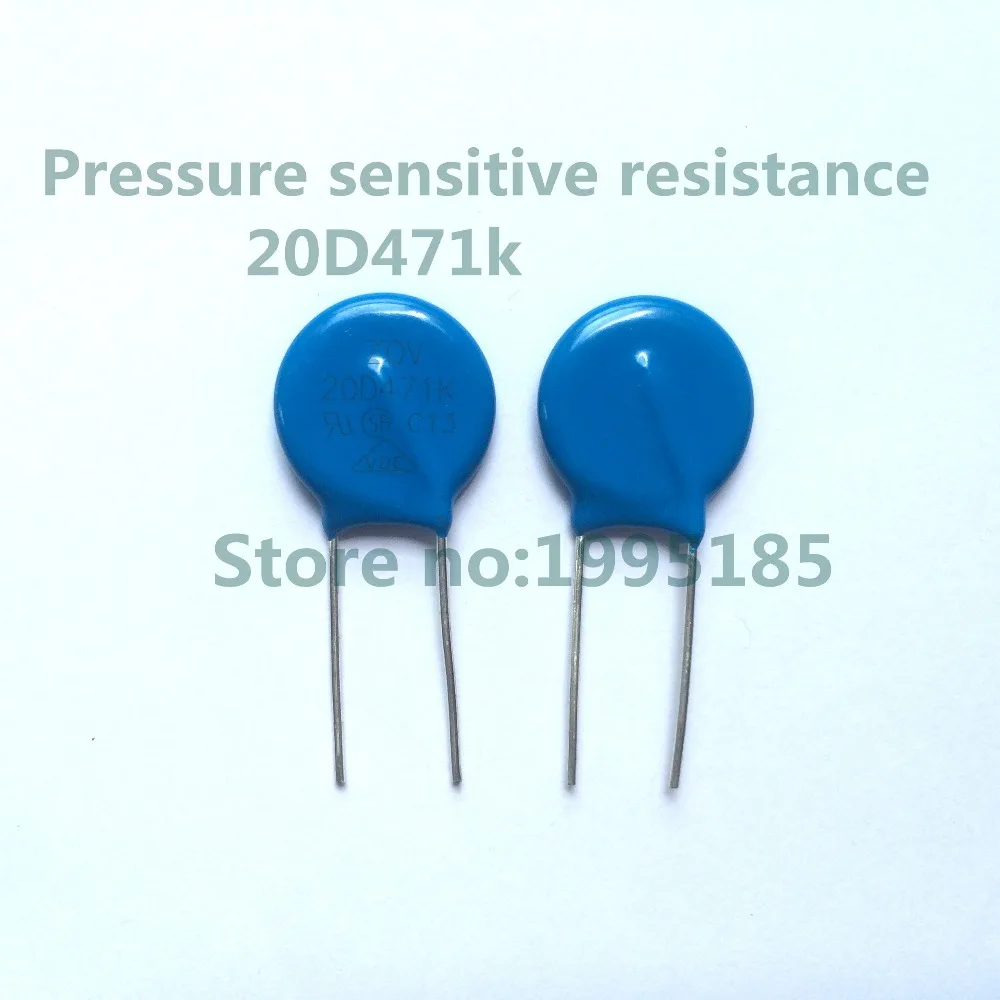 

10pcs/lot 20D471K 20D471 10% 470V 20mm ZOV Varistor 471K 20MM Pressure sensitive DIP Parts