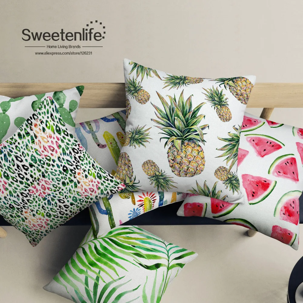 Sweetenlife оптовая продажа индивидуальные декоративные наволочки 50*50 хлопковые