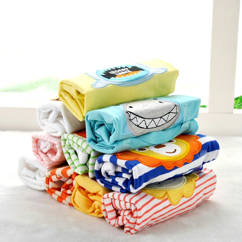 3 Picecs Baby Random Clothing Kids Summer Sleeve T-shirt Cotton Boys Cute Embroidery Cartoon Blouse Infant Girls Clothes | Детская