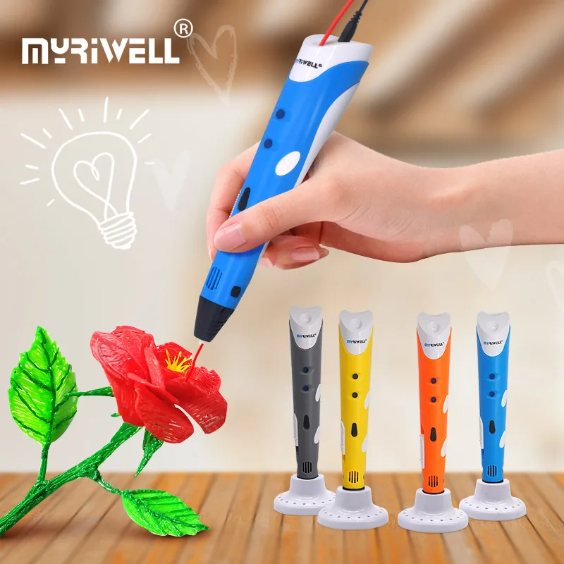 Myriwell 3d Ручка печати ручка rp 100a чертежная с 20 Цвет ABS нити 3 D бесплатный образец и