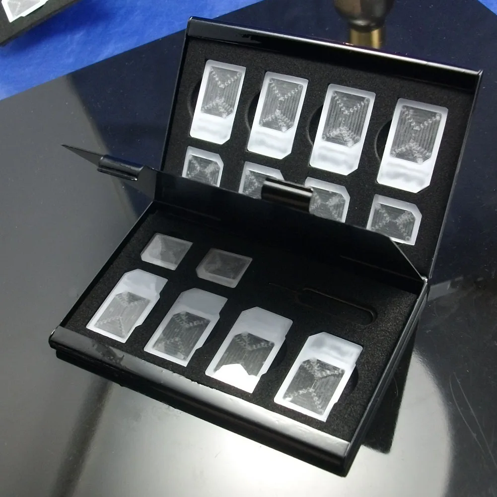 15 слотов алюминиевая карта памяти ase SIM Micro Nano sim карты Pin коробка для хранения