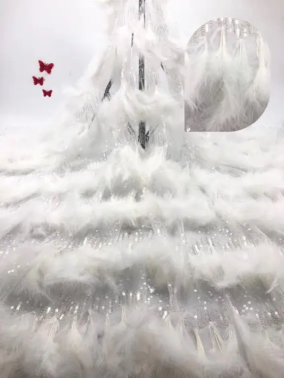 

SYJ-6201 lovely embroidery net lace soft tulle mesh lace with sequins