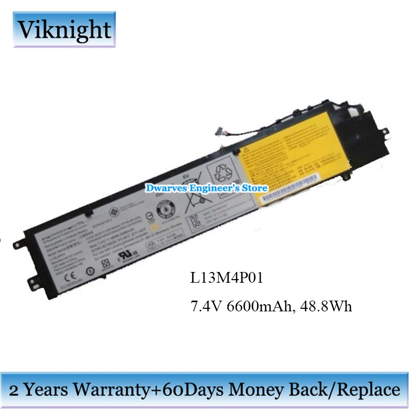 6600 мАч 48.8Wh L13M4P01 батарея для Lenovo Y40 80 70 S41 ISE ITH L13C4P01 L13L4P01|Аккумуляторы ноутбуков| |