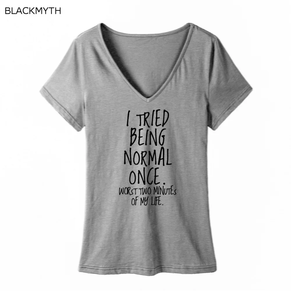 BLACKMYTH я пробовал быть нормальным когда то новая хипстерская забавная футболка с v